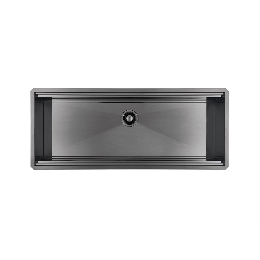 Foster Sink H/Hour Gun Metal UM 124x51cm Image