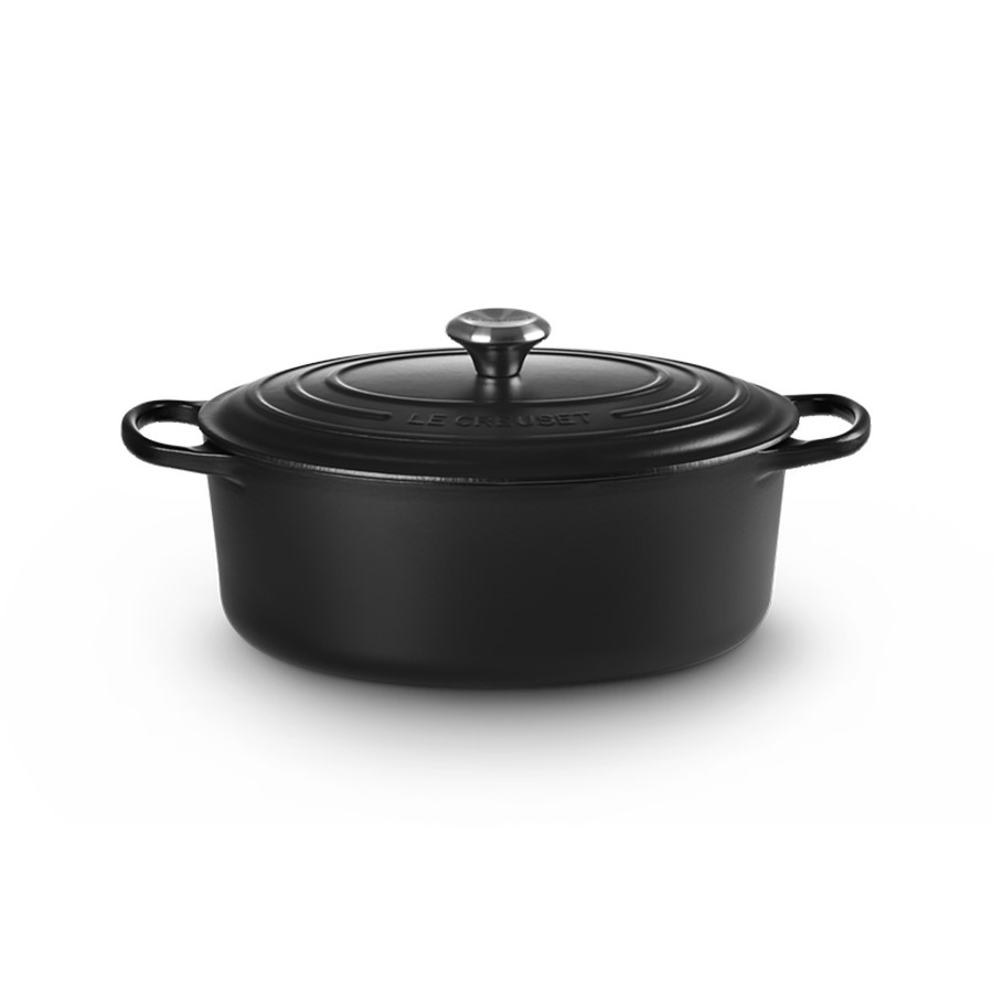 Le Creuset Oval Casserole Satin Blk 31cm Image