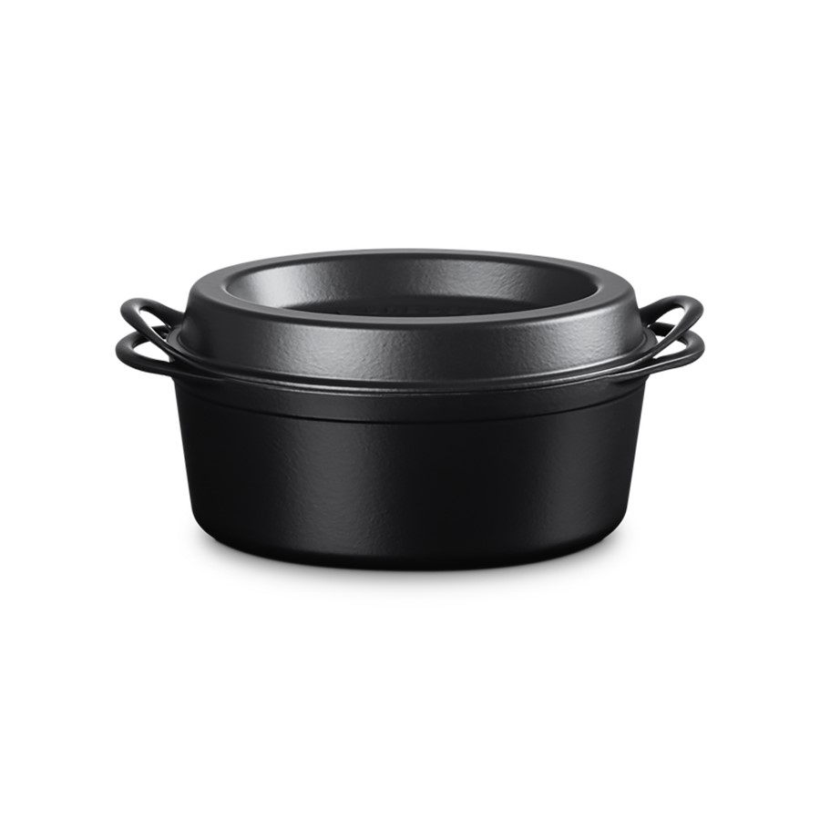 Le Creuset Oval Doufeu Satin Black 32 cm Image
