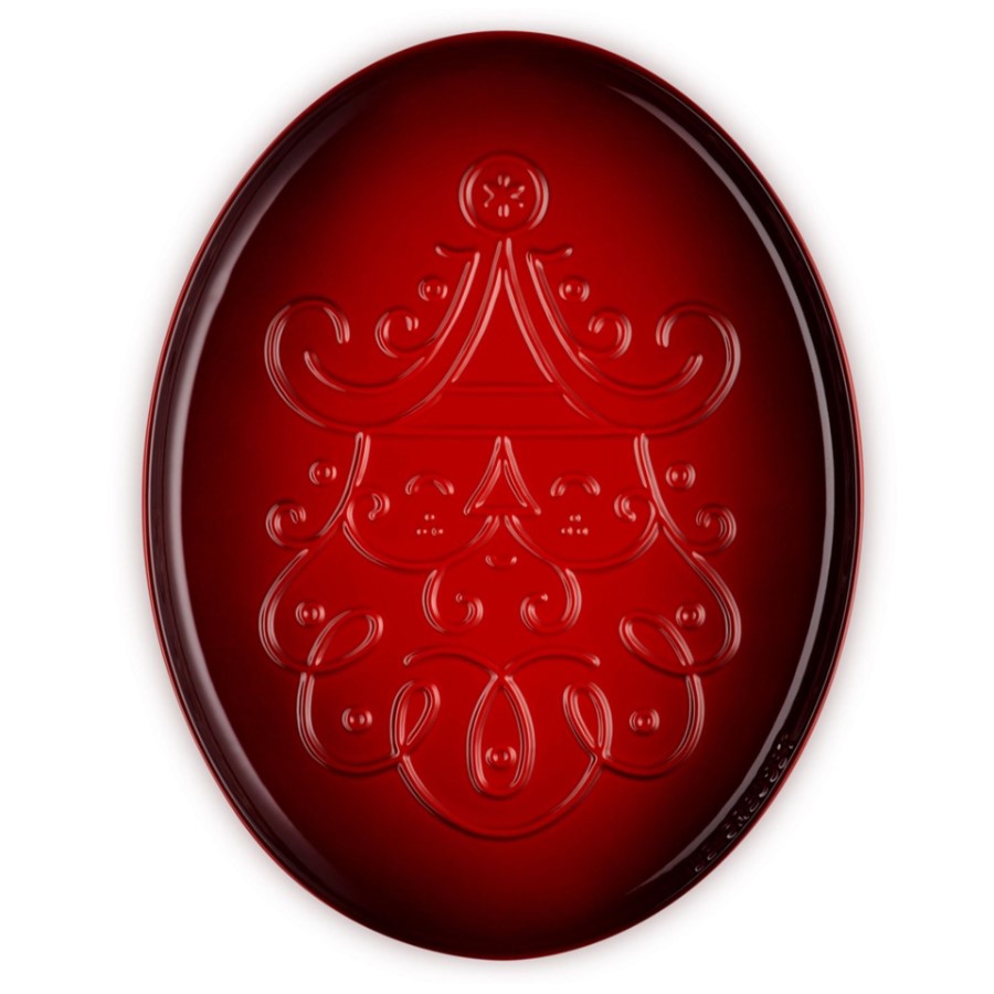 LeCreuset Santa Oval Platter Cerise 35cm Image