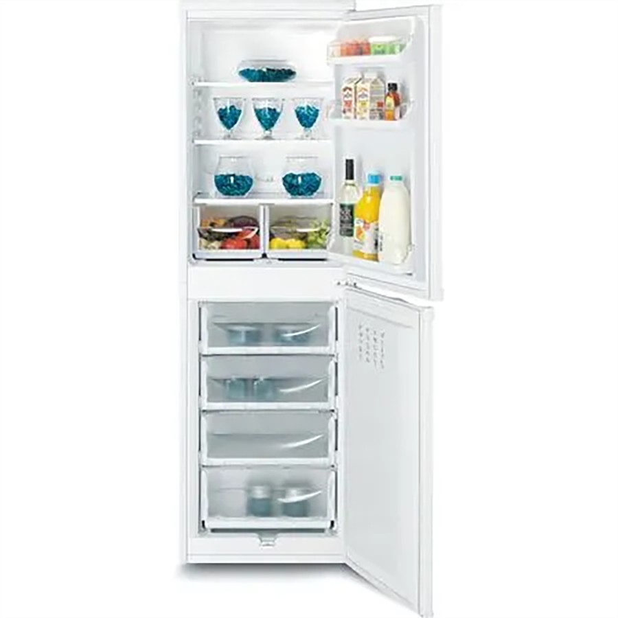 Indesit Fridge Freezer White 174 x 55 cm Image