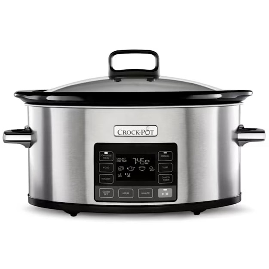 Crockpot Slow Cooker Silver Time Select Image