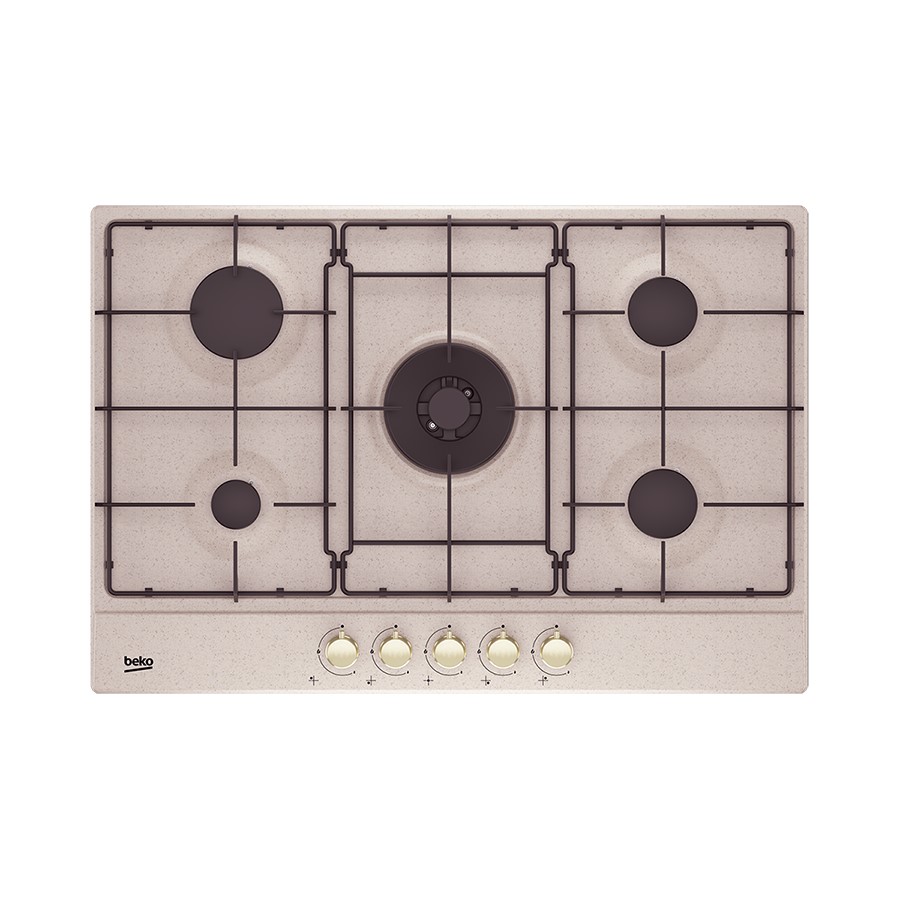 Beko Hob Gas 5 Burner White 75 cm Image