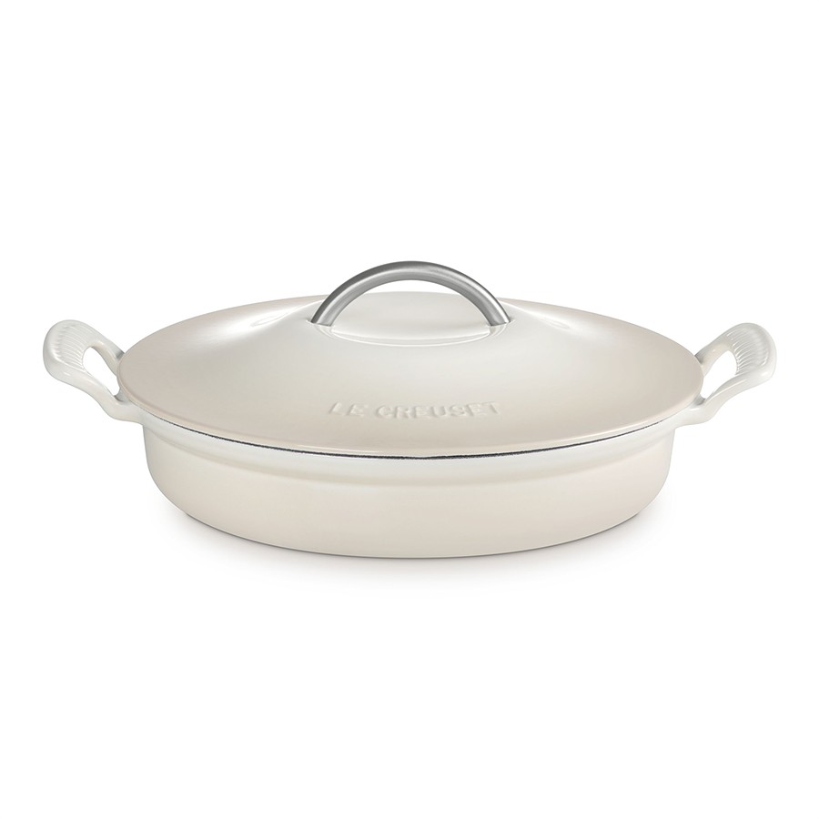 Le Creuset MH Low Casserole Meringue 28c Image