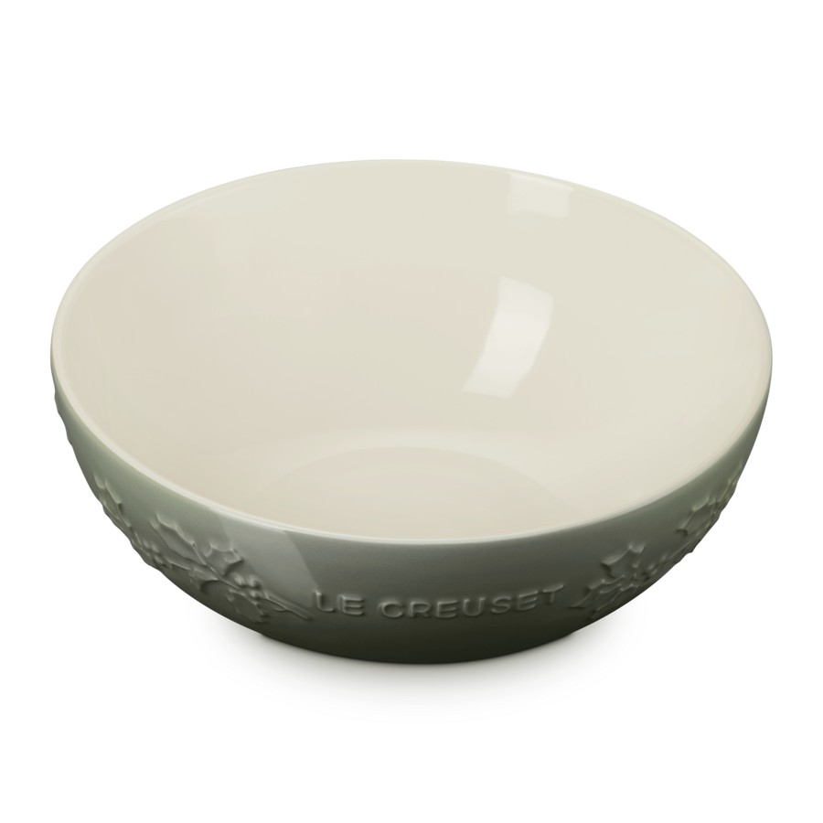 Le Creuset Holly Relief Bowl Thyme 25 cm Image